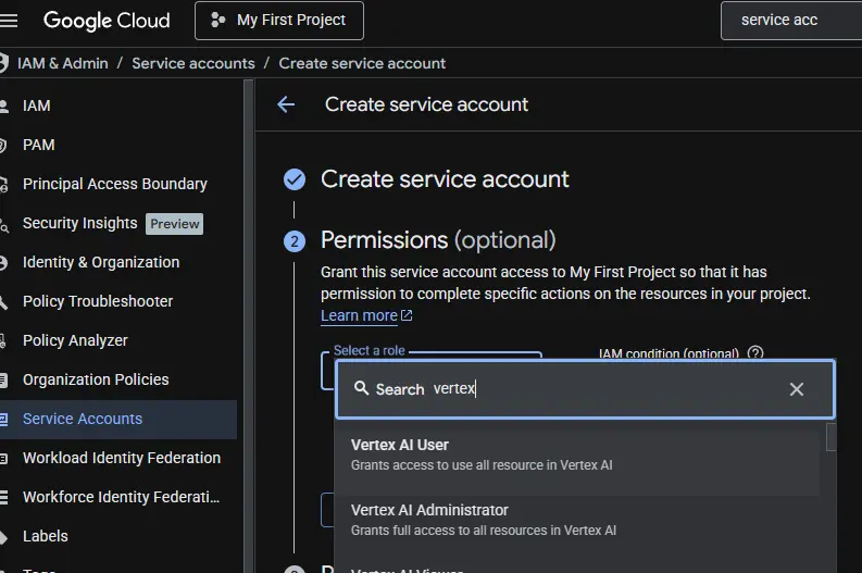 [create service account 103304]