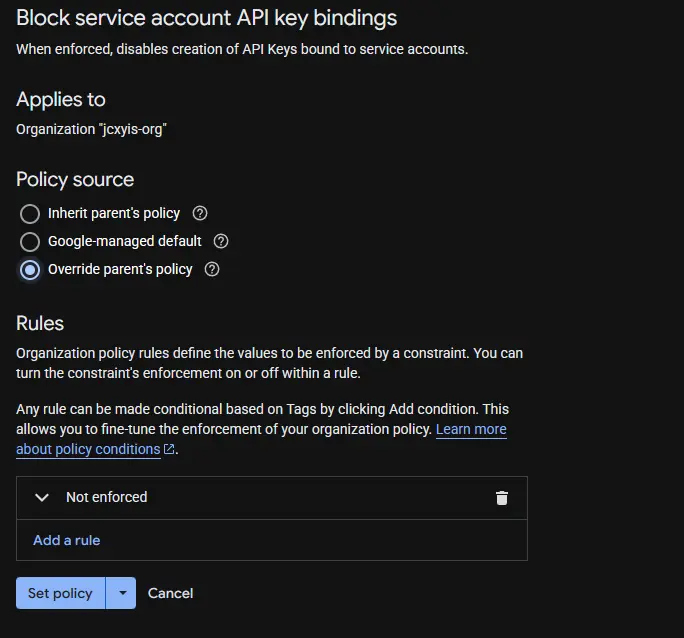 [force enable policy 095751]